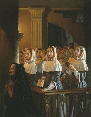 Н. К. Зацепин. &laquo;Монастырки на клиросе&raquo;, 1852